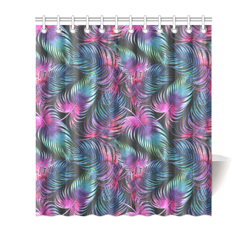 Palm Leaves Pattern Print Design PL010 Shower Curtain