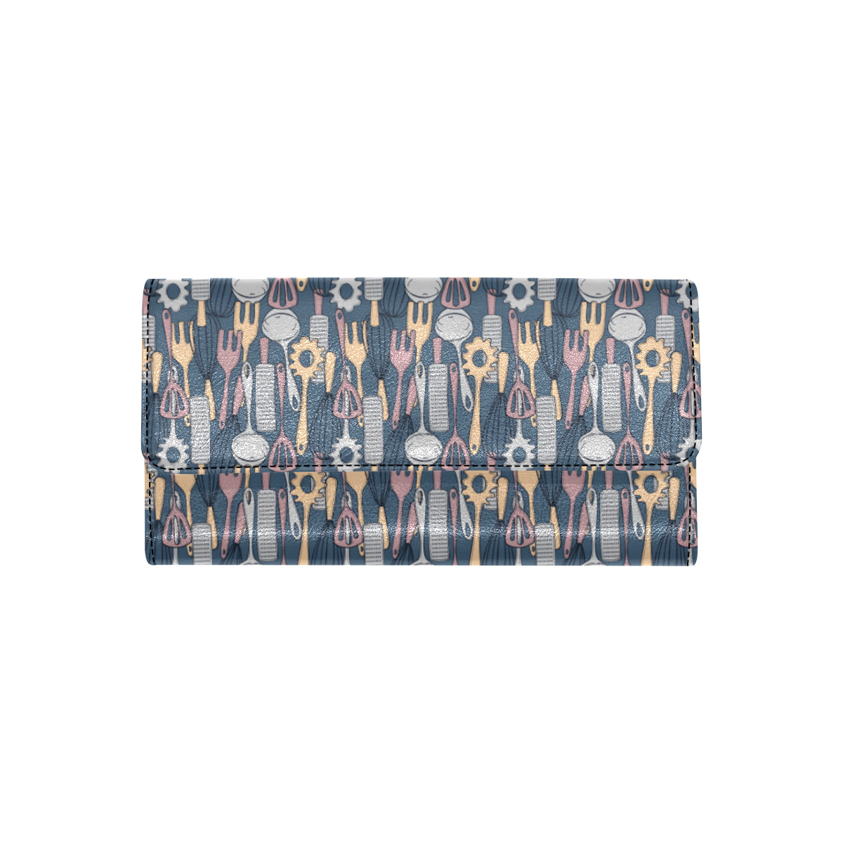 Cooking Kitchen Tools Pattern Print Design 05 Women's Trifold Wallet