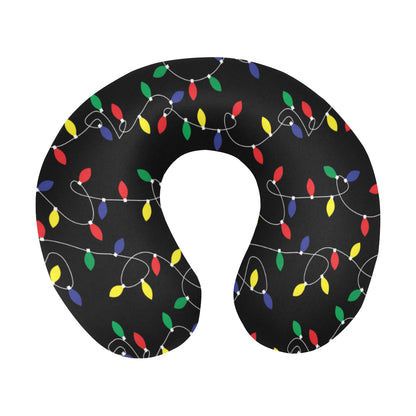 Christmas Light Pattern Print Design 04 U-Shaped Travel Neck Pillow