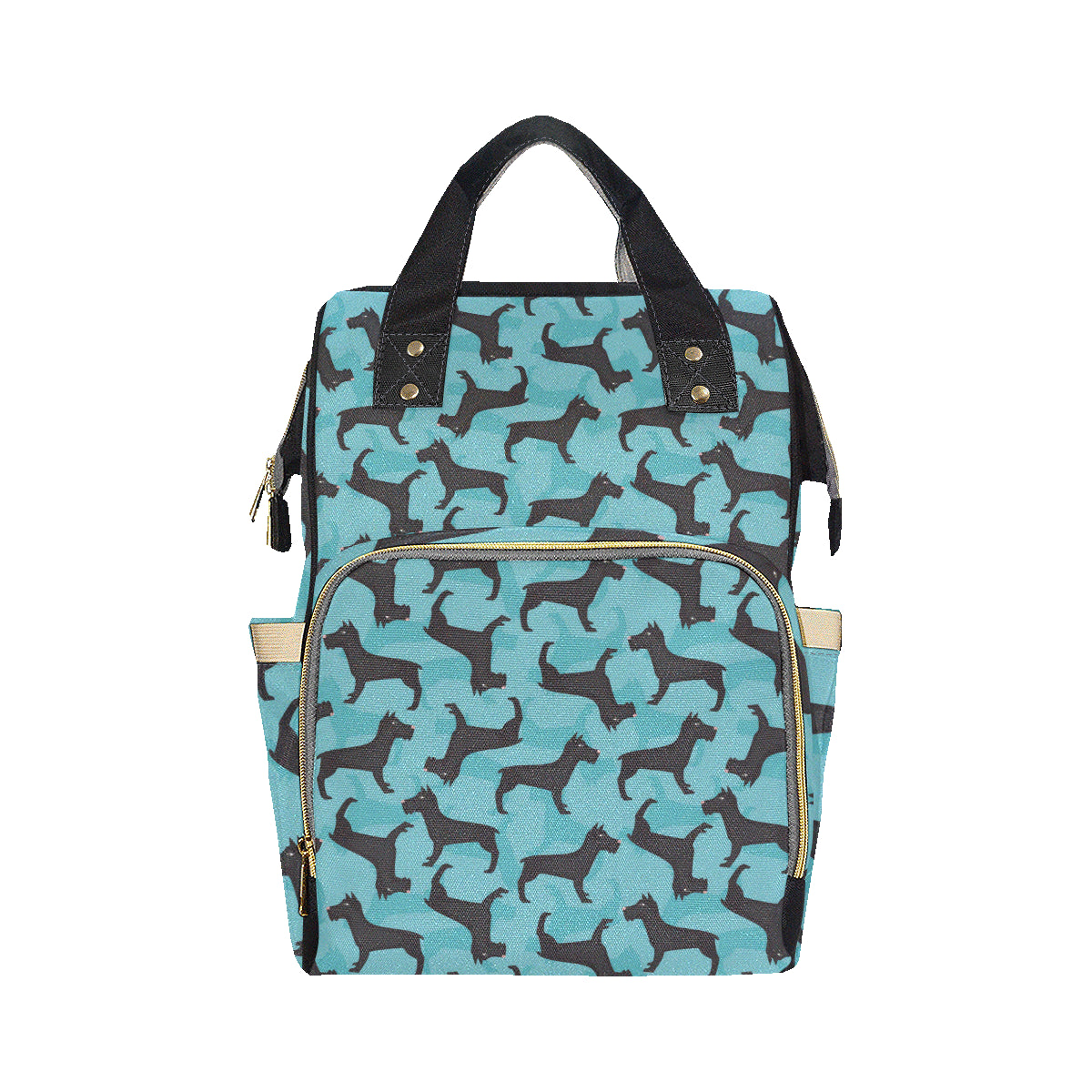Schnauzers Pattern Print Design A01 Diaper Bag Backpack