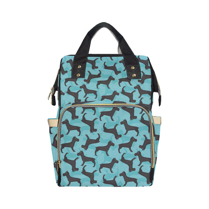 Schnauzers Pattern Print Design A01 Diaper Bag Backpack