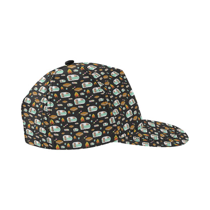 Camper marshmallow Camping Design Print Snapback Cap