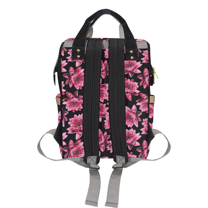 Lotus Pattern Print Design 03 Diaper Bag Backpack