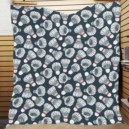 Badminton Ball Pattern Print Design 01 Premium Quilt