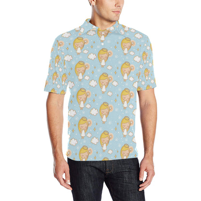 Angel Pattern Print Design 05 Men Polo Shirt