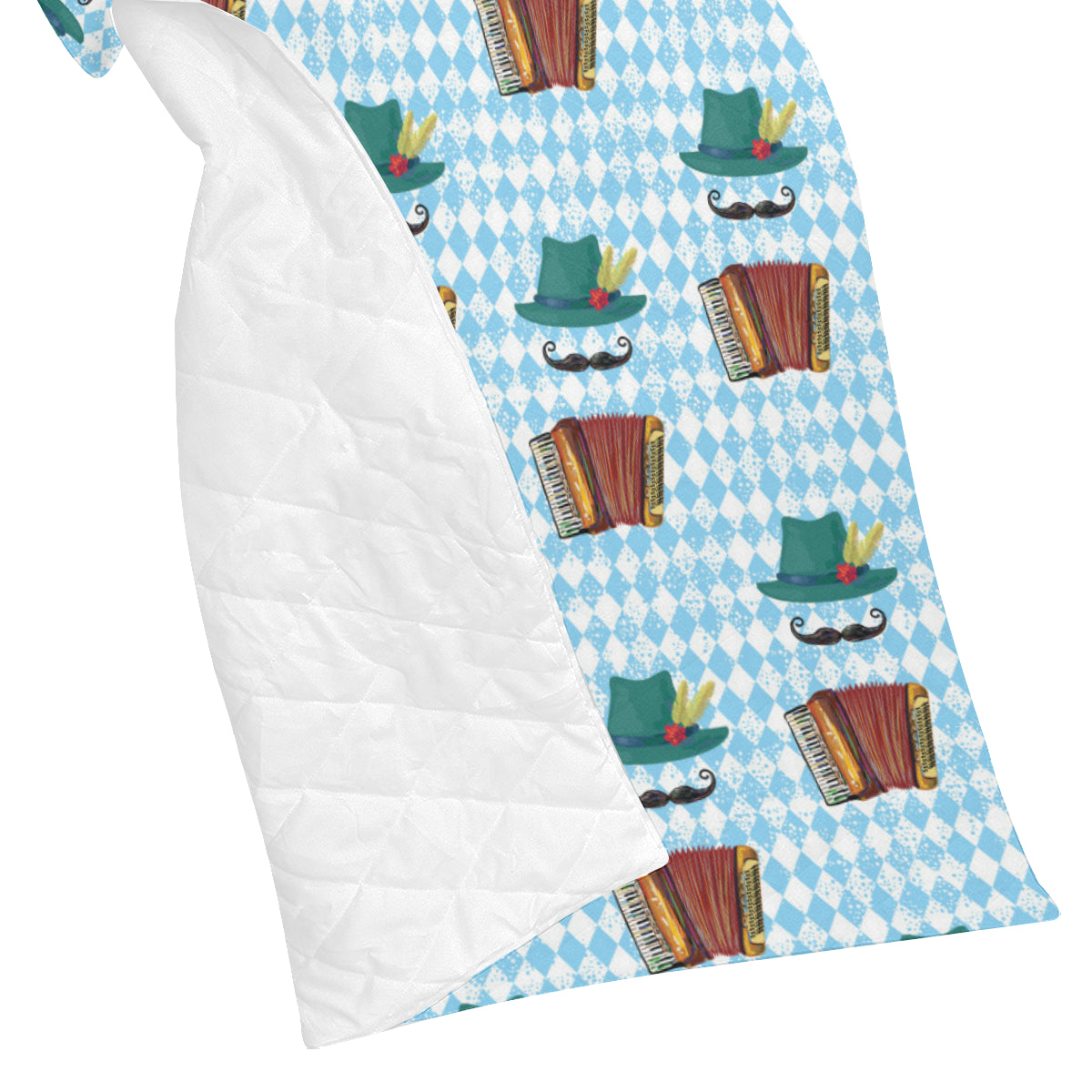 Accordion Mustache Pattern Print Design 01 Premium Quilt
