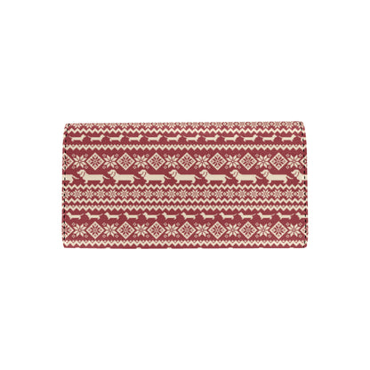 Dachshund Pattern Print Design 09 Women's Trifold Wallet