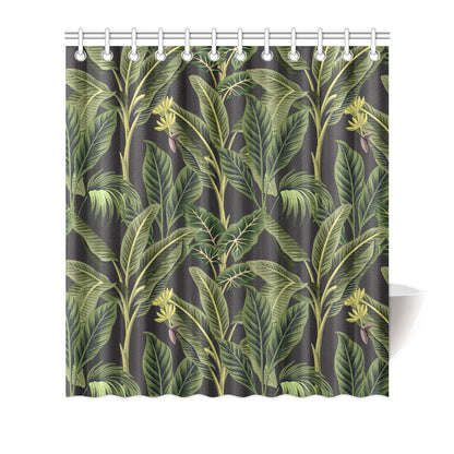 Banana Leaf Pattern Print Design BL04 Shower Curtain
