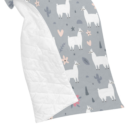 Llama Pattern Print Design 010 Premium Quilt