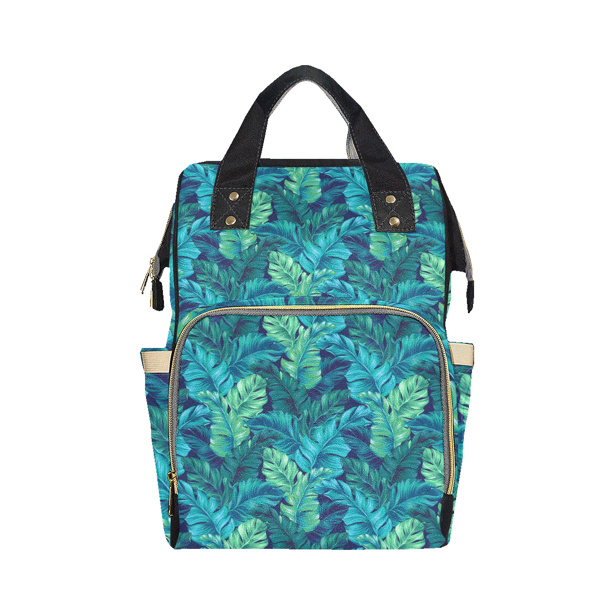 Banana Leaf Pattern Print Design BL05 Diaper Bag Backpack