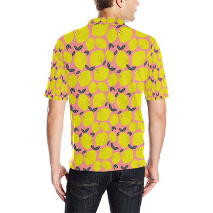 Lemon Pattern Print Design LM03 Men Polo Shirt