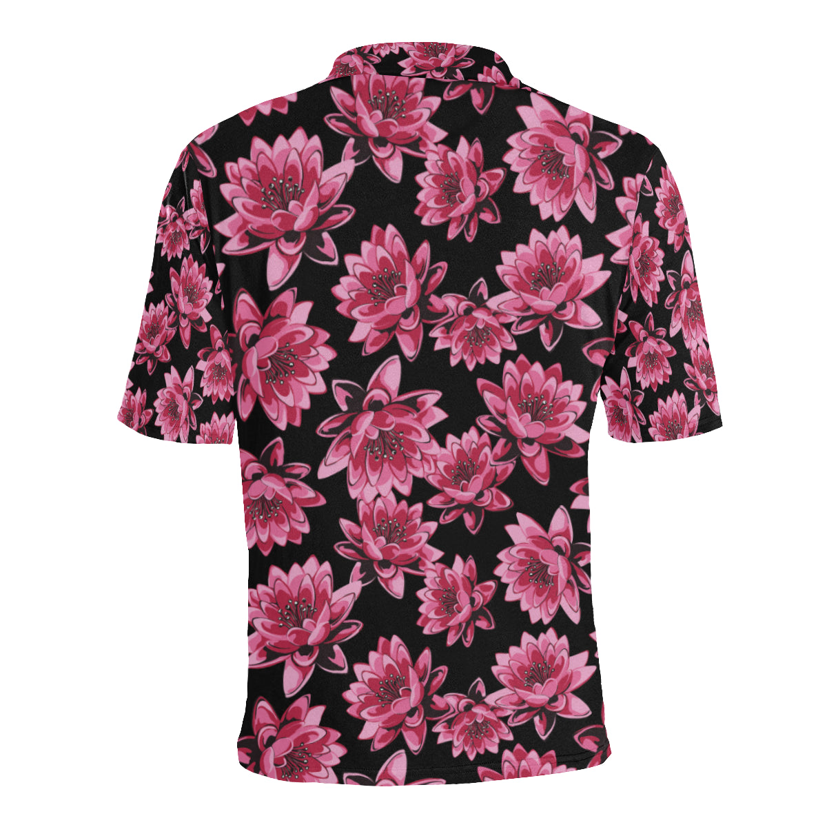 Lotus Pattern Print Design 03 Men Polo Shirt