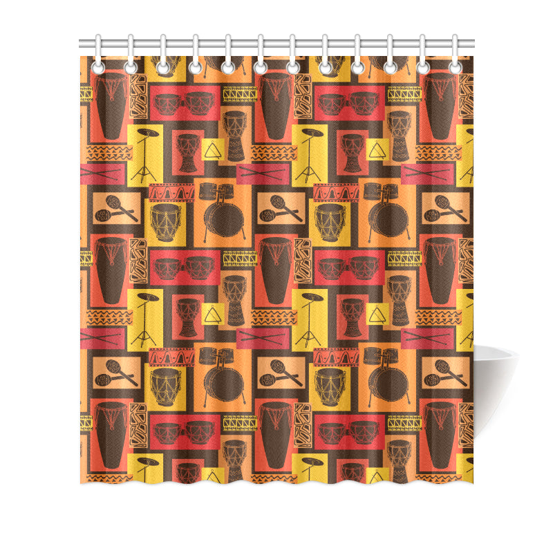 Percussion Pattern Print Design 02 Shower Curtain