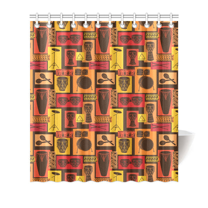 Percussion Pattern Print Design 02 Shower Curtain