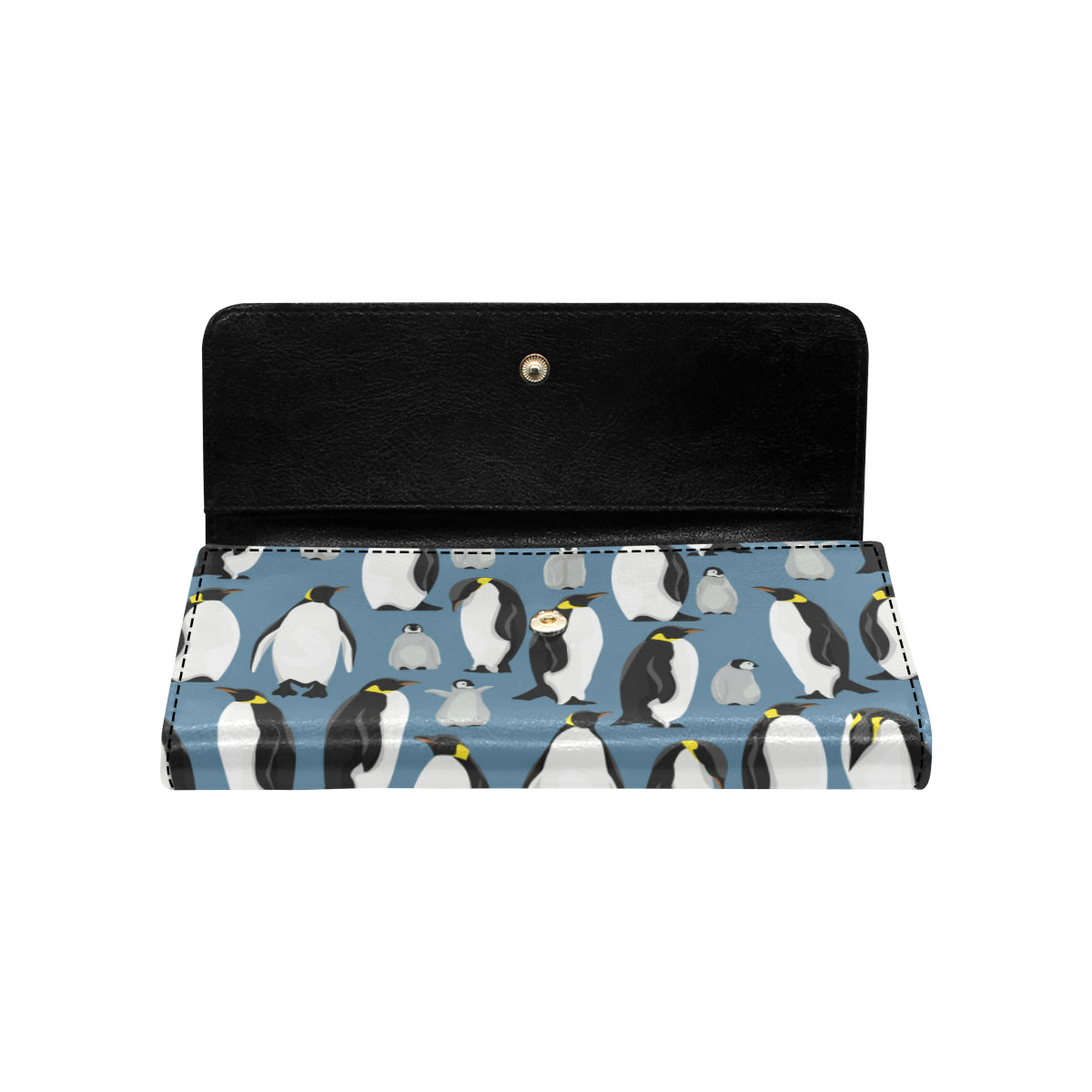 Penguin Pattern Print Design A03 Women's Trifold Wallet