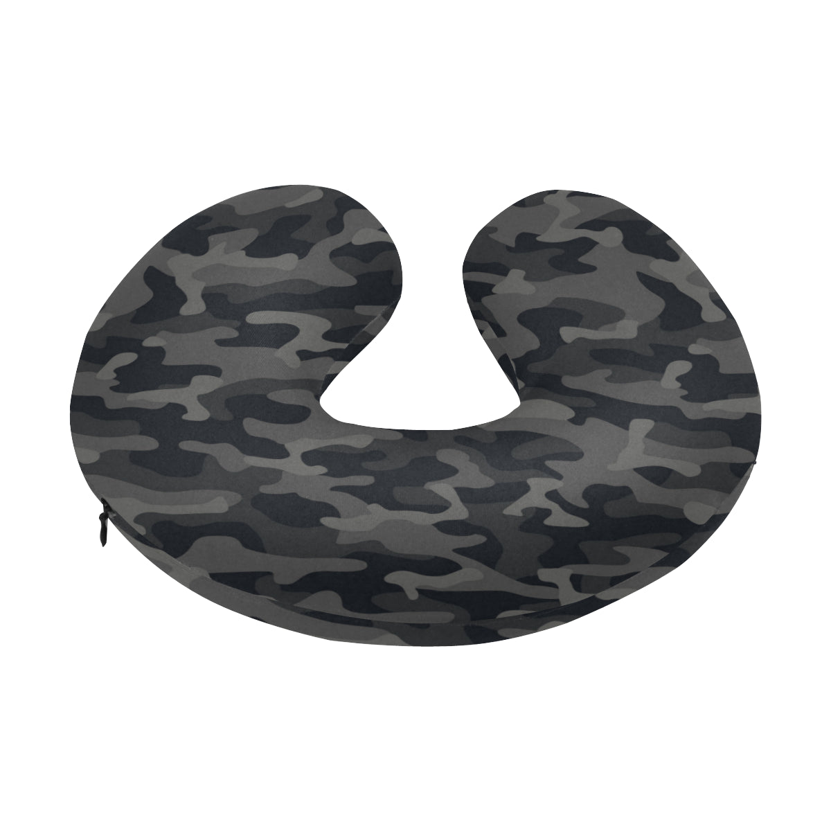 Camo Black Pattern Print Design 02 U-Shaped Travel Neck Pillow