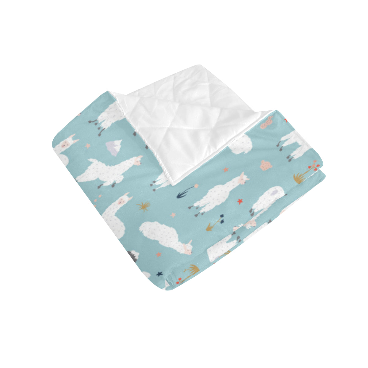 Alpaca Pattern Print Design 02 Premium Quilt