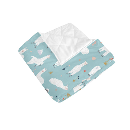 Alpaca Pattern Print Design 02 Premium Quilt