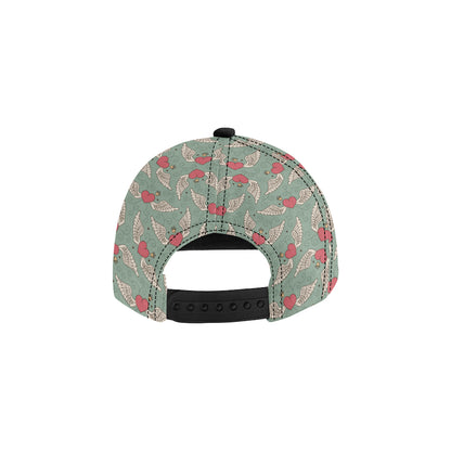 Angel Wings Heart Design Themed Print Snapback Cap