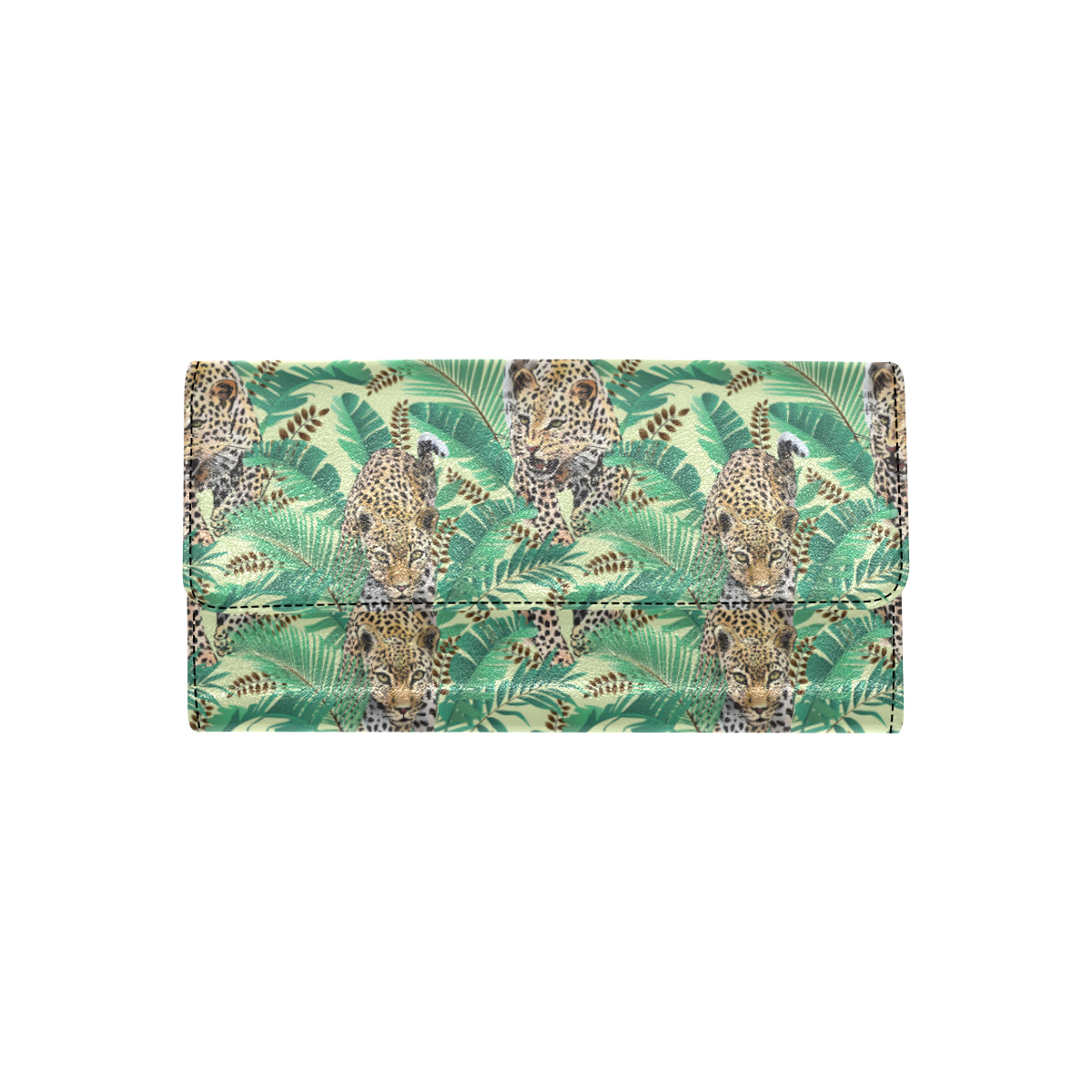Leopard Pattern Print Design 03 Women's Trifold Wallet