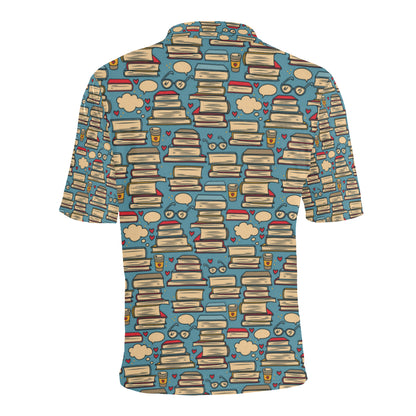 Book Pattern Print Design 03 Men Polo Shirt