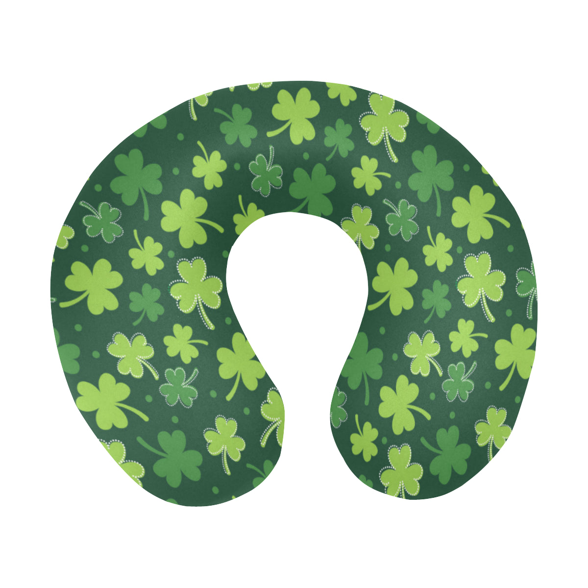 Clover Pattern Print Design 02 U-Shaped Travel Neck Pillow