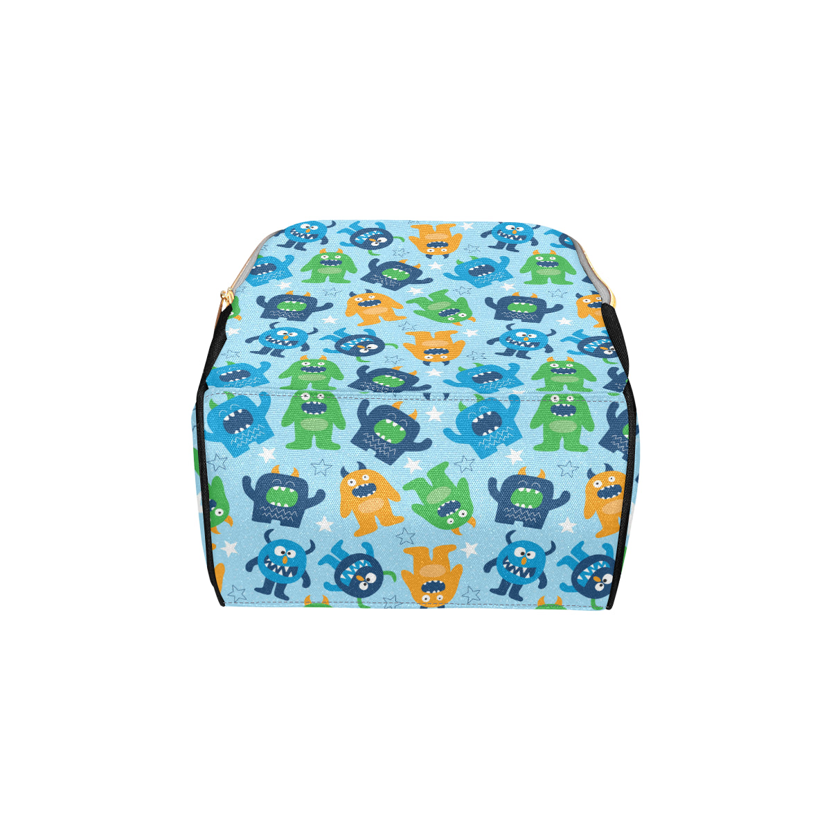 Monster Cartoon Pattern Print Design 04 Diaper Bag Backpack
