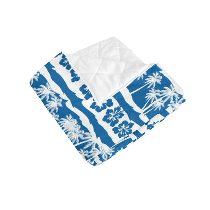 Hawaiian Themed Pattern Print Design H021 Premium Quilt