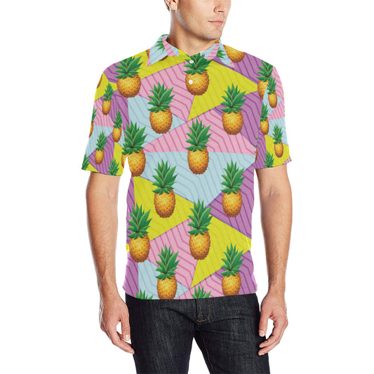 Pineapple Pattern Print Design PP05 Men Polo Shirt