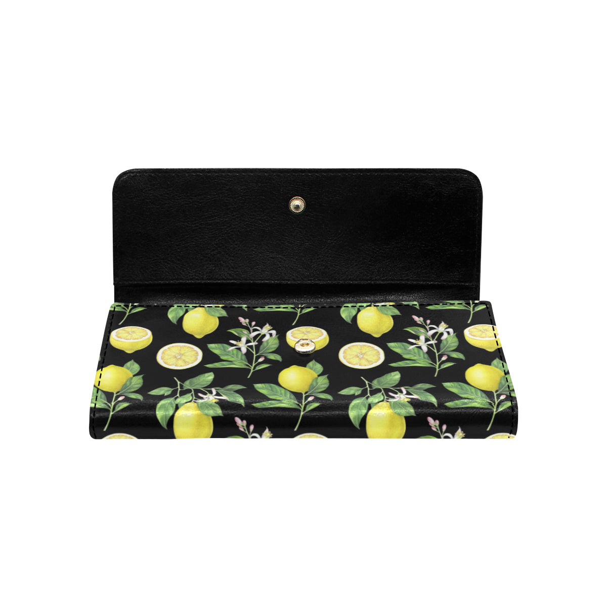 Lemon Pattern Print Design LM02 Women's Trifold Wallet