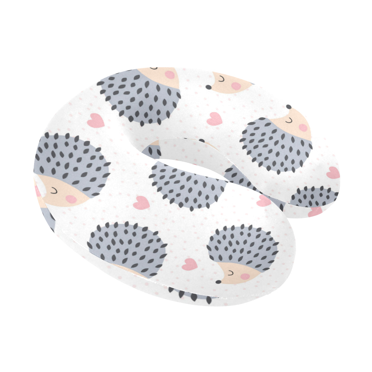 Hedgehog Baby Pattern Print Design 03 U-Shaped Travel Neck Pillow