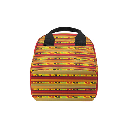 Mexican Blanket Ornament Print Pattern Insulated Lunch Bag