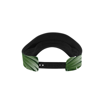White Green Tropical Palm Leaves Unisex Sun Visor