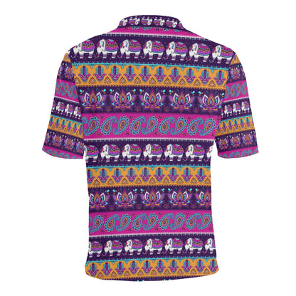 Boho Indian Style Pattern Men Polo Shirt