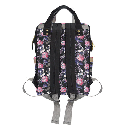 Hydrangea Pattern Print Design HD04 Diaper Bag Backpack