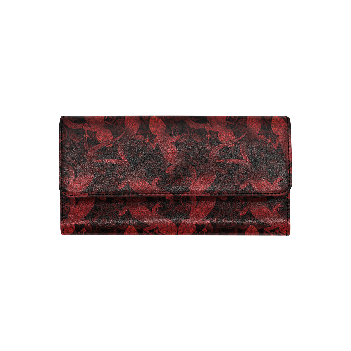 Gecko Pattern Print Design 04 Women's Trifold Wallet