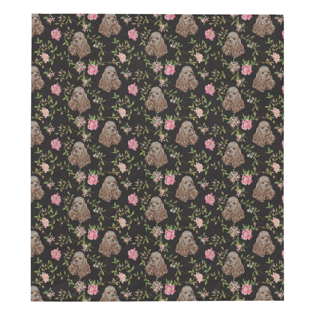 Cocker Pattern Print Design 03 Premium Quilt