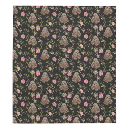 Cocker Pattern Print Design 03 Premium Quilt