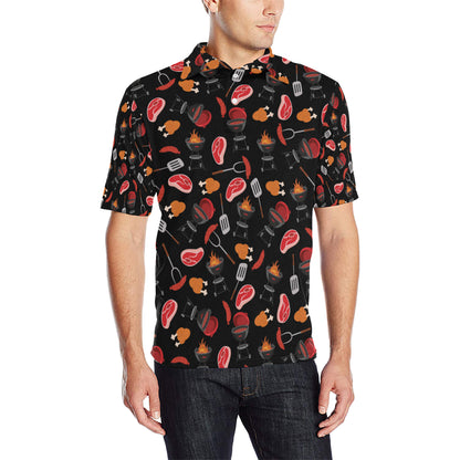 Barbecue Pattern Print Design 04 Men Polo Shirt