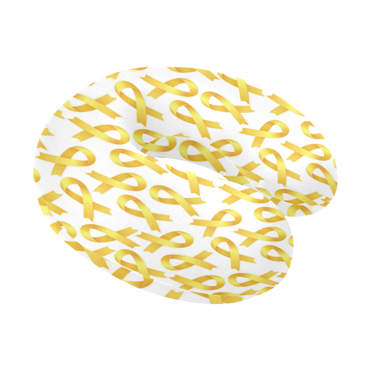 Childhood cancer Pattern Print Design 02 U-Shaped Travel Neck Pillow