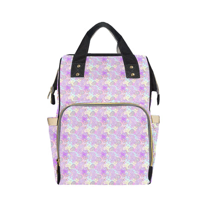 Unicorn Rainbow Star Heart Print Diaper Bag Backpack