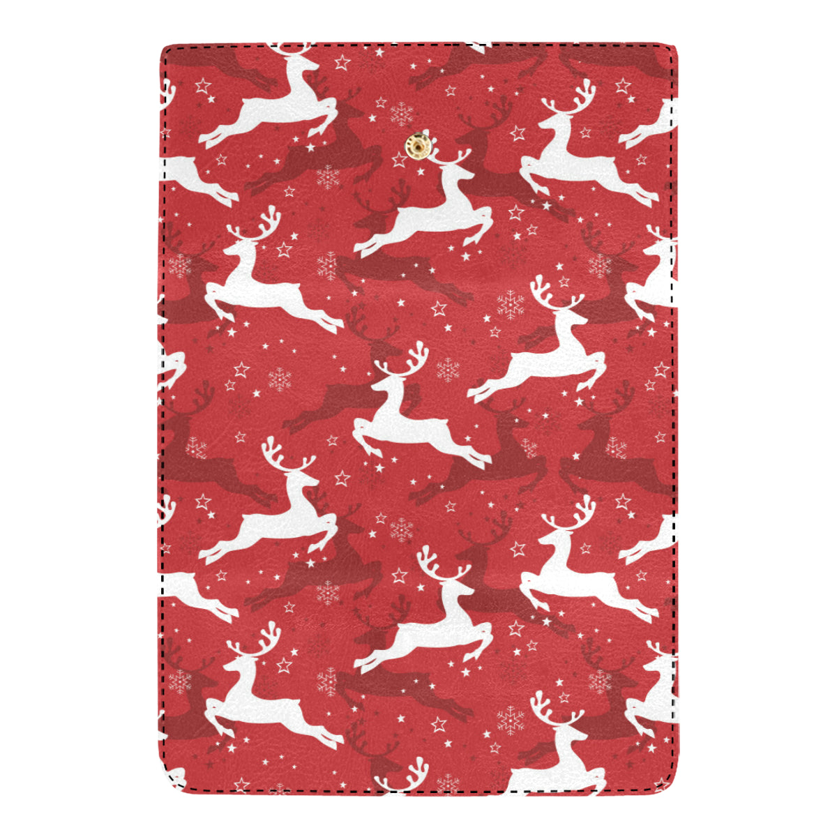 Reindeer Red Pattern Print Design 01 Women's Trifold Wallet
