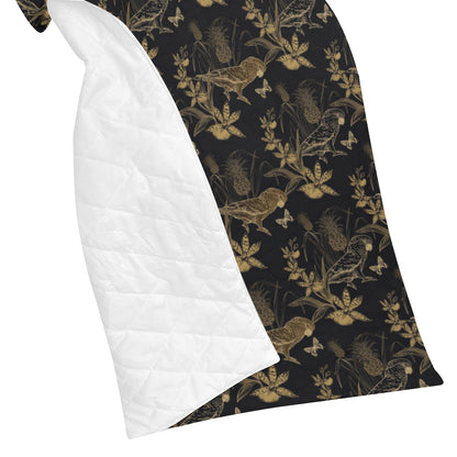 Parakeet Pattern Print Design A05 Premium Quilt