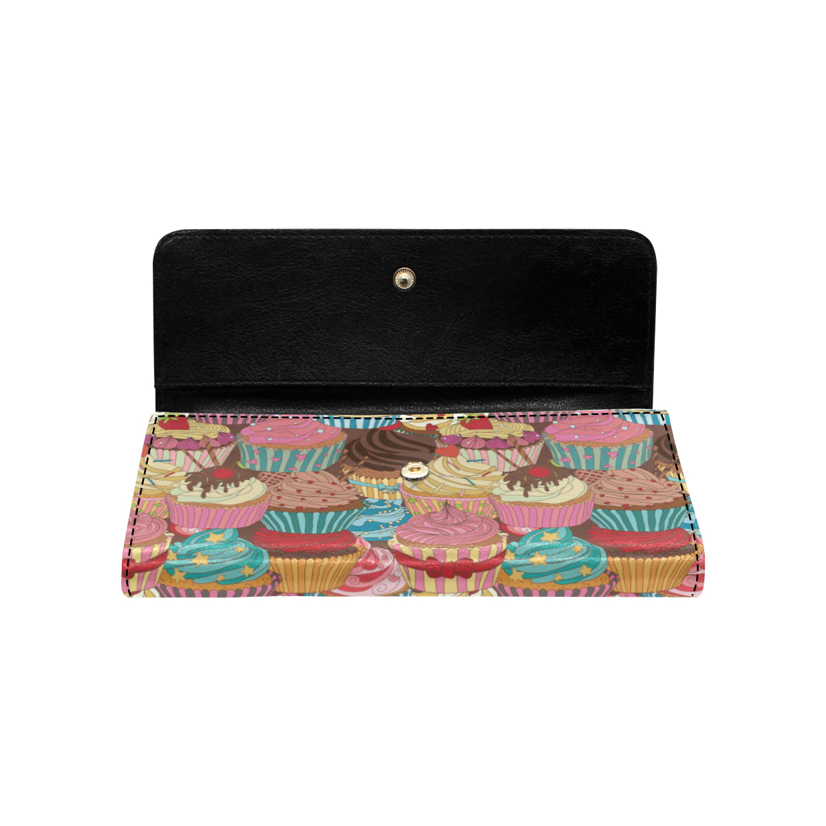 Cupcake Pattern Print Design CP01 Women's Trifold Wallet