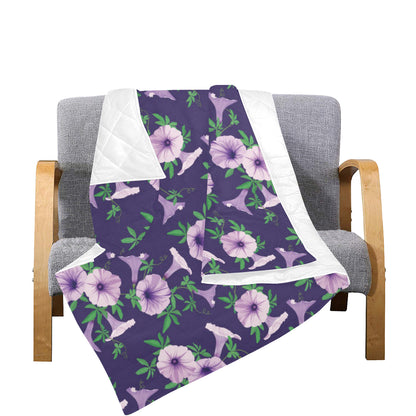 Morning Glory Pattern Print Design MG01 Premium Quilt