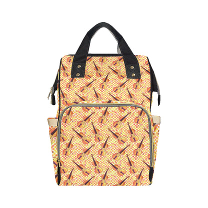Violin Pattern Print Design 03 Diaper Bag Backpack