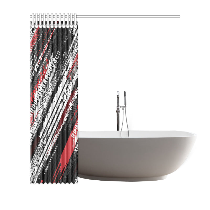 Racing Pattern Print Design A03 Shower Curtain