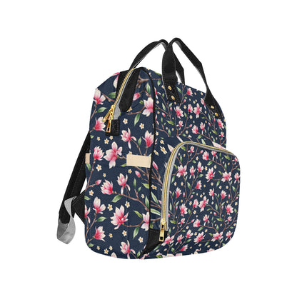 Magnolia Pattern Print Design MAG09 Diaper Bag Backpack