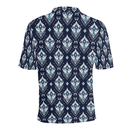 Ethnic Ornament Print Pattern Men Polo Shirt