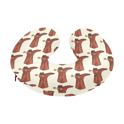 Cowboy Pattern Print Design 06 U-Shaped Travel Neck Pillow